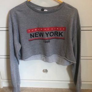 New York cropped tee